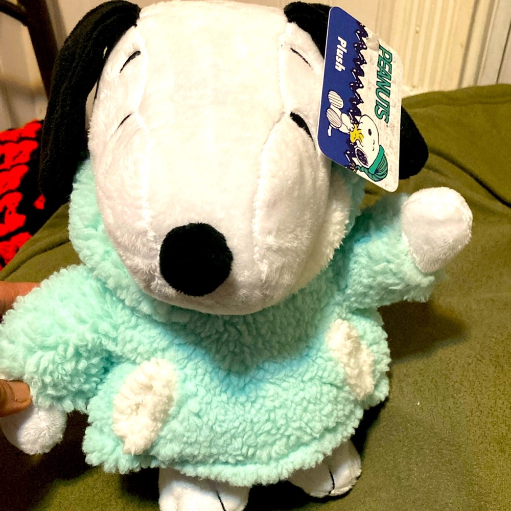 Peanut Snoopy Fuzzy Wool With Hoodie Jacket Coat